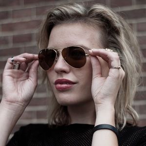 Rayban Gold Aviator Sunglasses